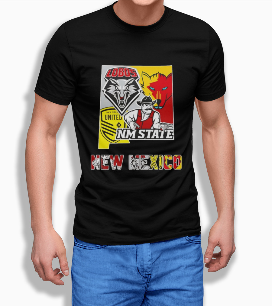 Lobos NM State New Mexico United T-Shirt
