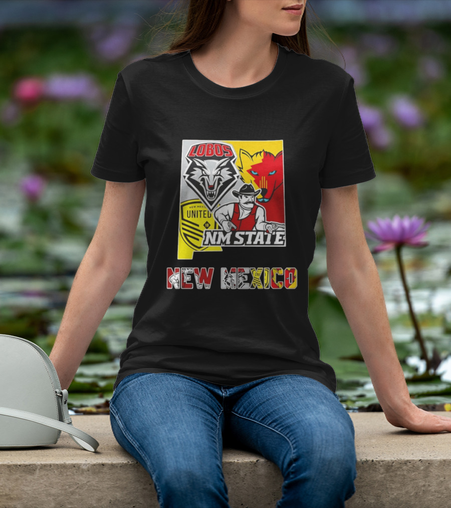 Lobos NM State New Mexico United T-Shirt