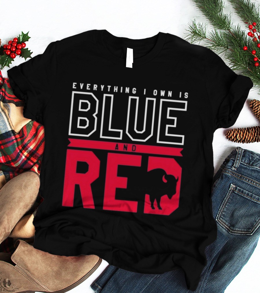 Everything I Own Is Blue And Red Buffalo Bills T-Shirt