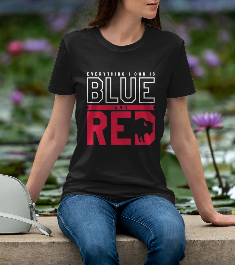 Everything I Own Is Blue And Red Buffalo Bills T-Shirt