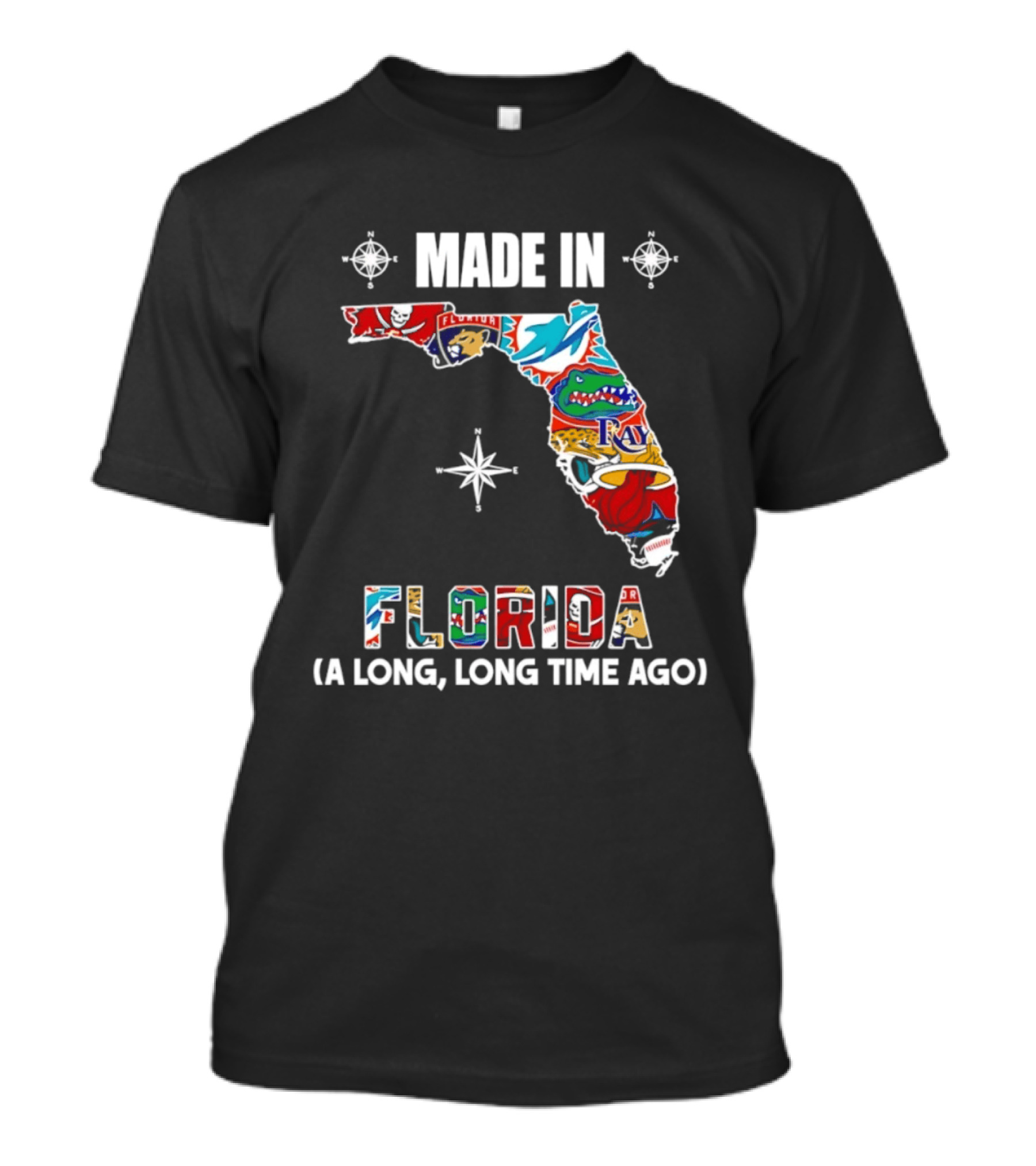 Made In Florida Map A Long Long Time Ago Florida Football Teams T-Shirt