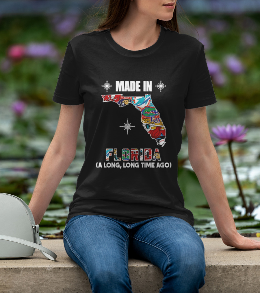Made In Florida Map A Long Long Time Ago Florida Football Teams T-Shirt