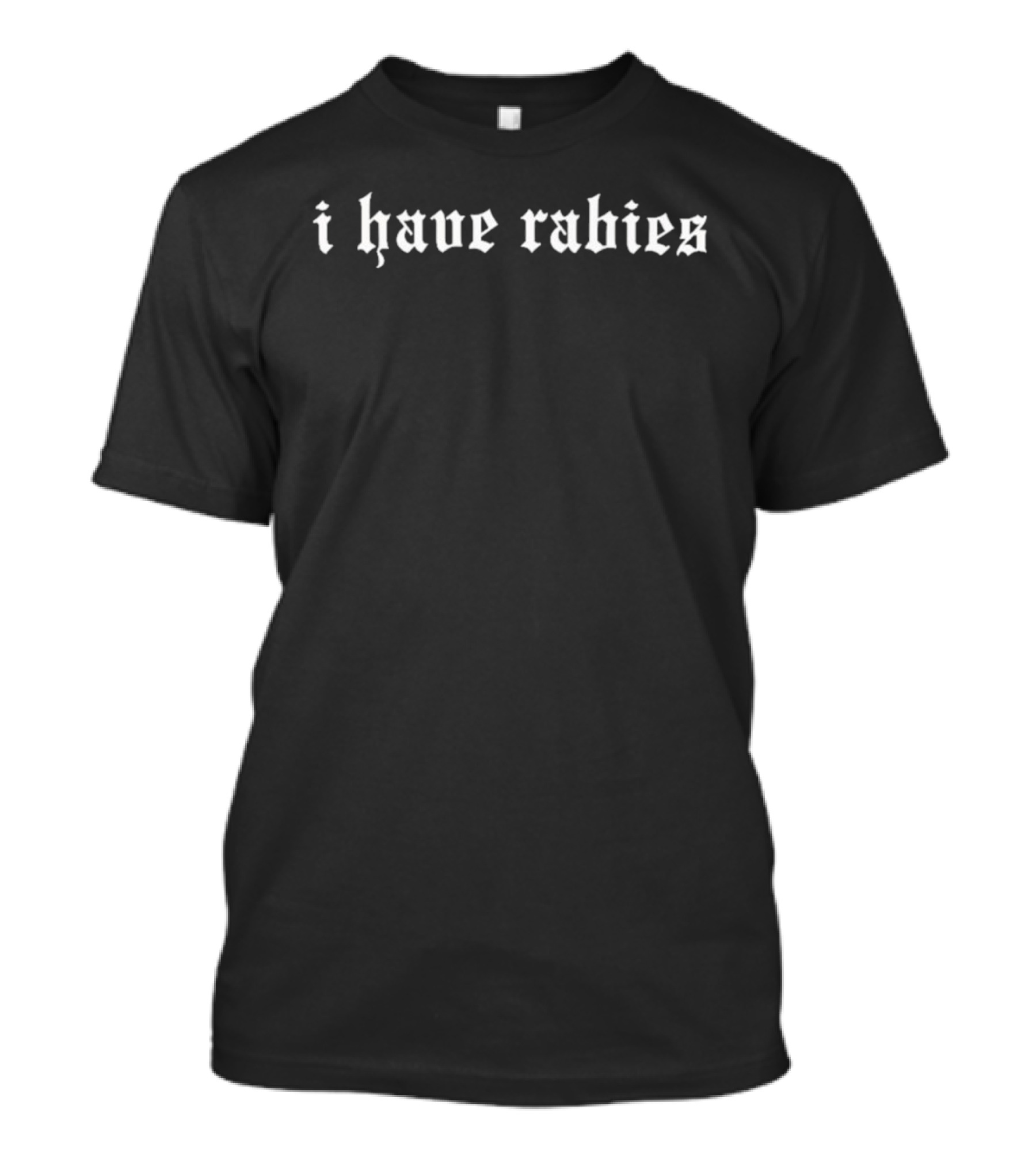 I Have Rabies Rhea Ripley Emblem White Gothic Font T-Shirt