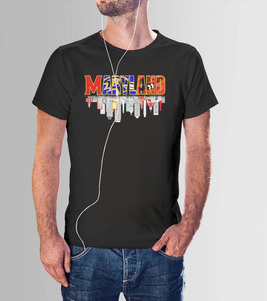 Maryland Sports Team City Skyline 2026 Urban Skyscraper Scene T-Shirt