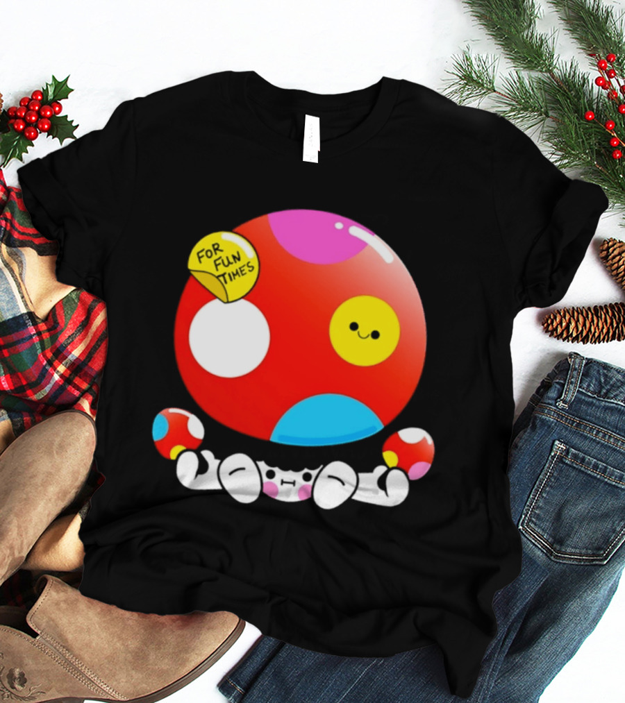 Mushroom Fun Times Bright Polka Dot T-Shirt