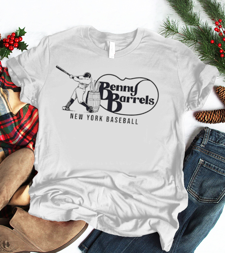 Benny Barrels New York Baseball Player T-Shirt