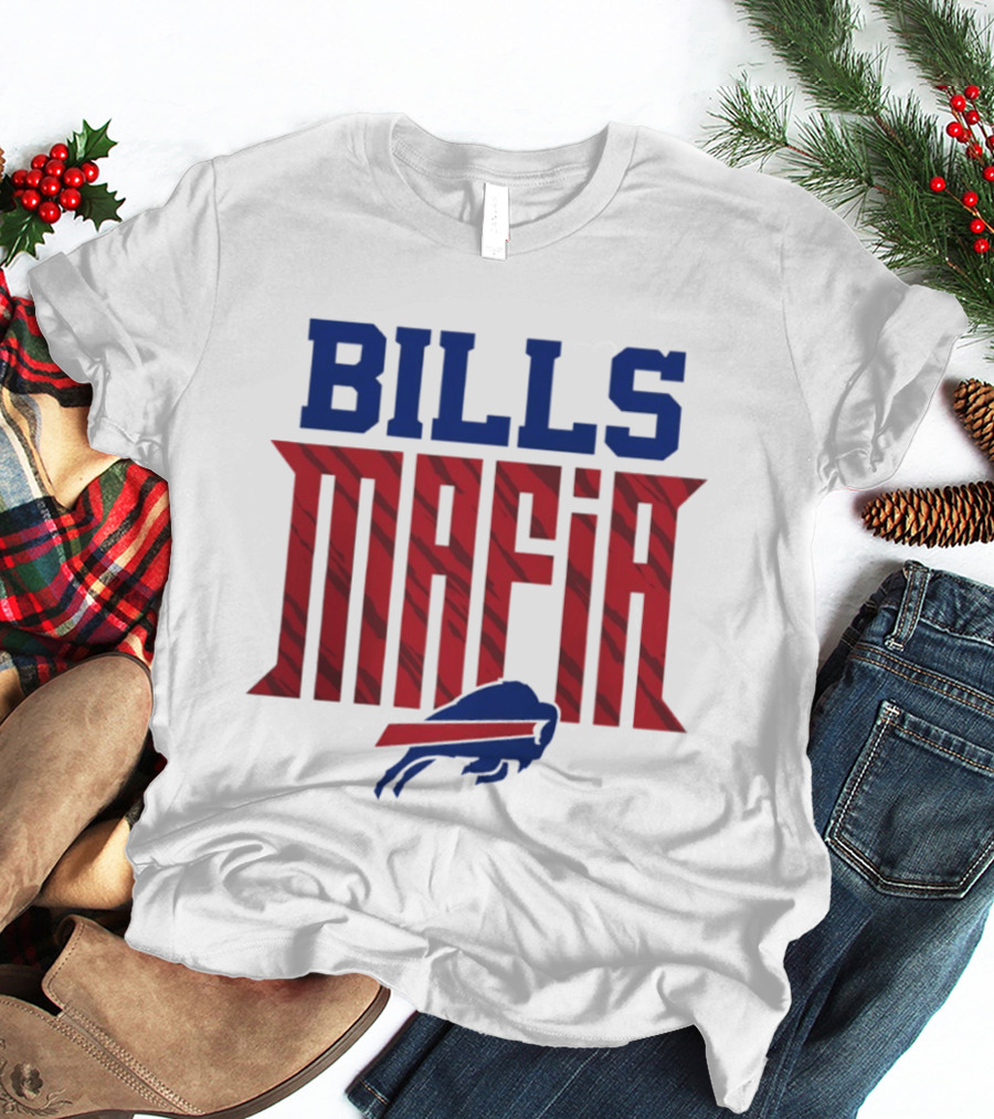 Buffalo Bills Mafia Red And Blue Team Spirit T-Shirt