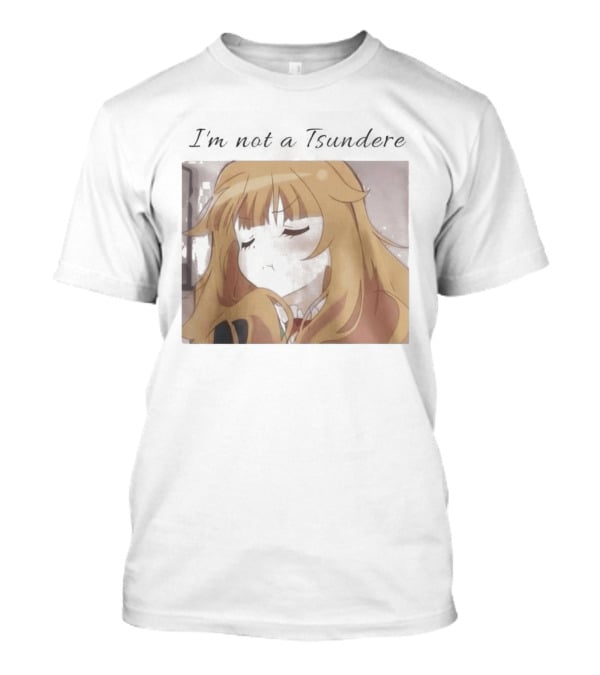 I'm Not A Tsundere Anime Expression Blonde Hair T-Shirt