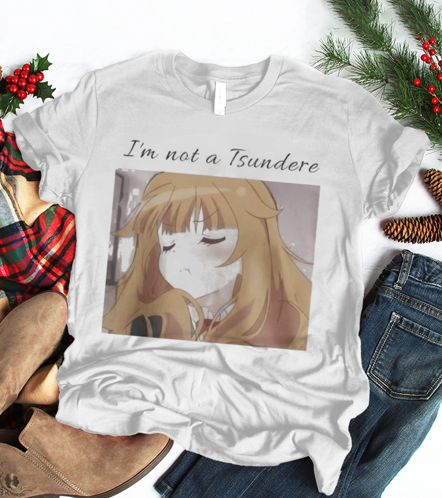 I'm Not A Tsundere Anime Expression Blonde Hair T-Shirt