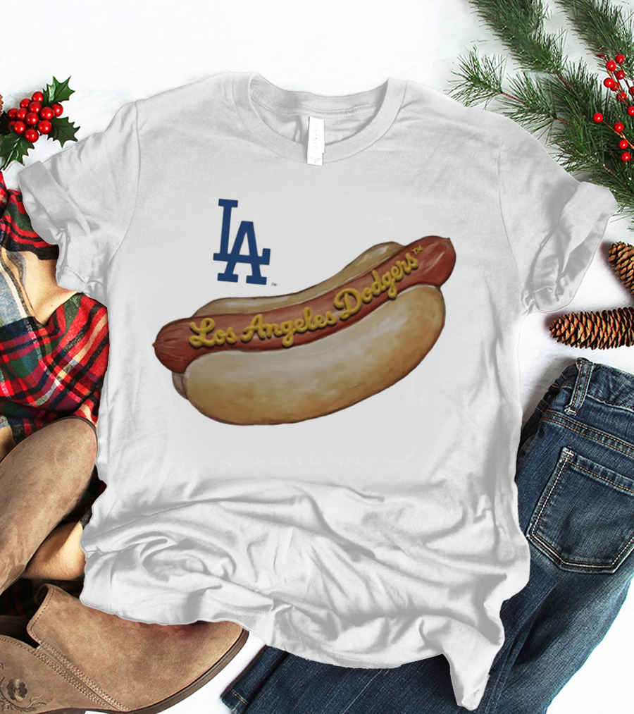 Los Angeles Dodgers Hot Dog MLB 2026 Season LA Team T-Shirt