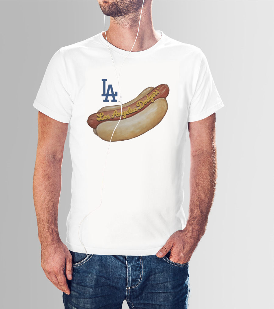 Los Angeles Dodgers Hot Dog MLB 2026 Season LA Team T-Shirt