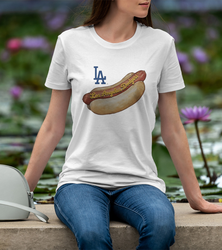 Los Angeles Dodgers Hot Dog MLB 2026 Season LA Team T-Shirt