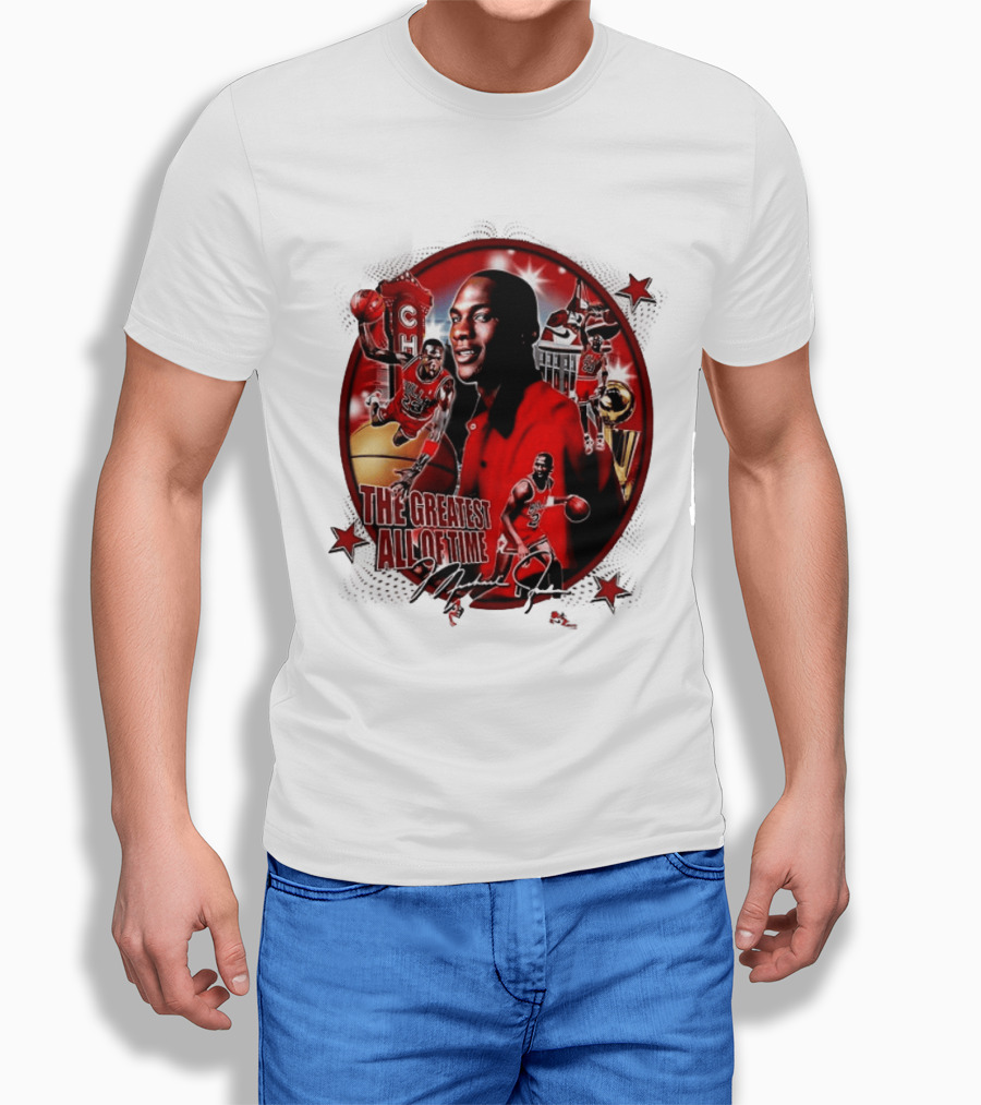 The Greatest Of All Time Michael Jordan Chicago Basketball Legend Trophy T-Shirt