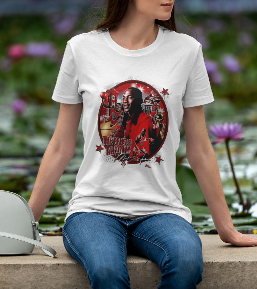 The Greatest Of All Time Michael Jordan Chicago Basketball Legend Trophy T-Shirt
