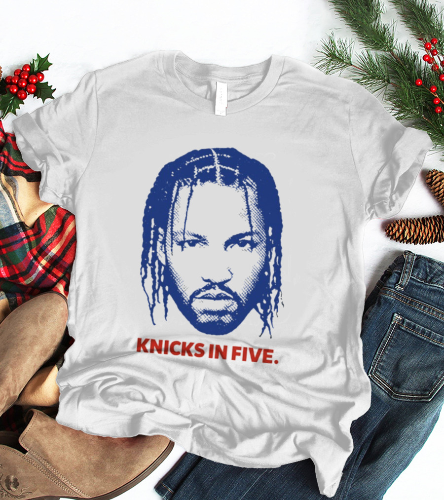 New York Knicks Jalen Brunson Knicks In Five Swag Head T-Shirt
