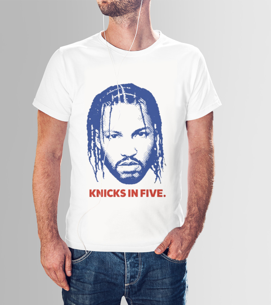 New York Knicks Jalen Brunson Knicks In Five Swag Head T-Shirt