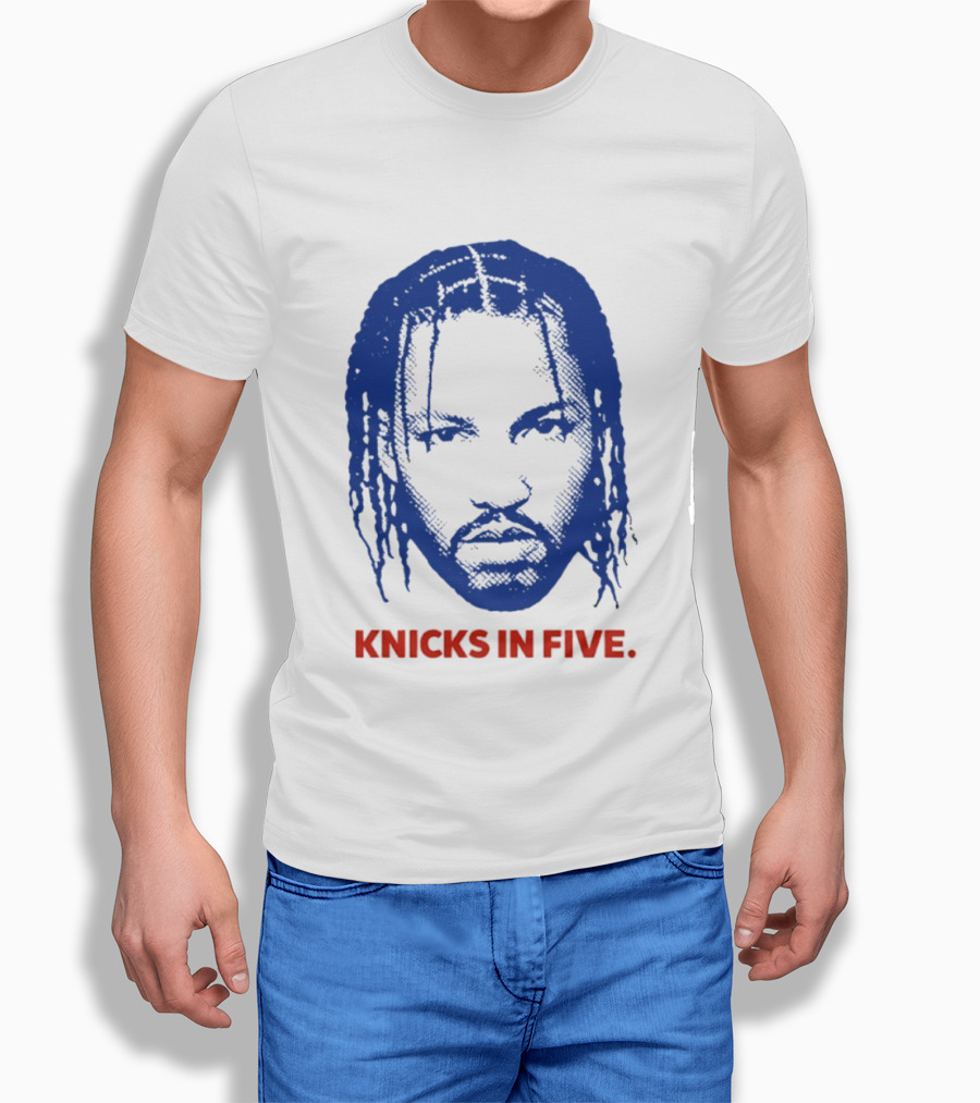 New York Knicks Jalen Brunson Knicks In Five Swag Head T-Shirt