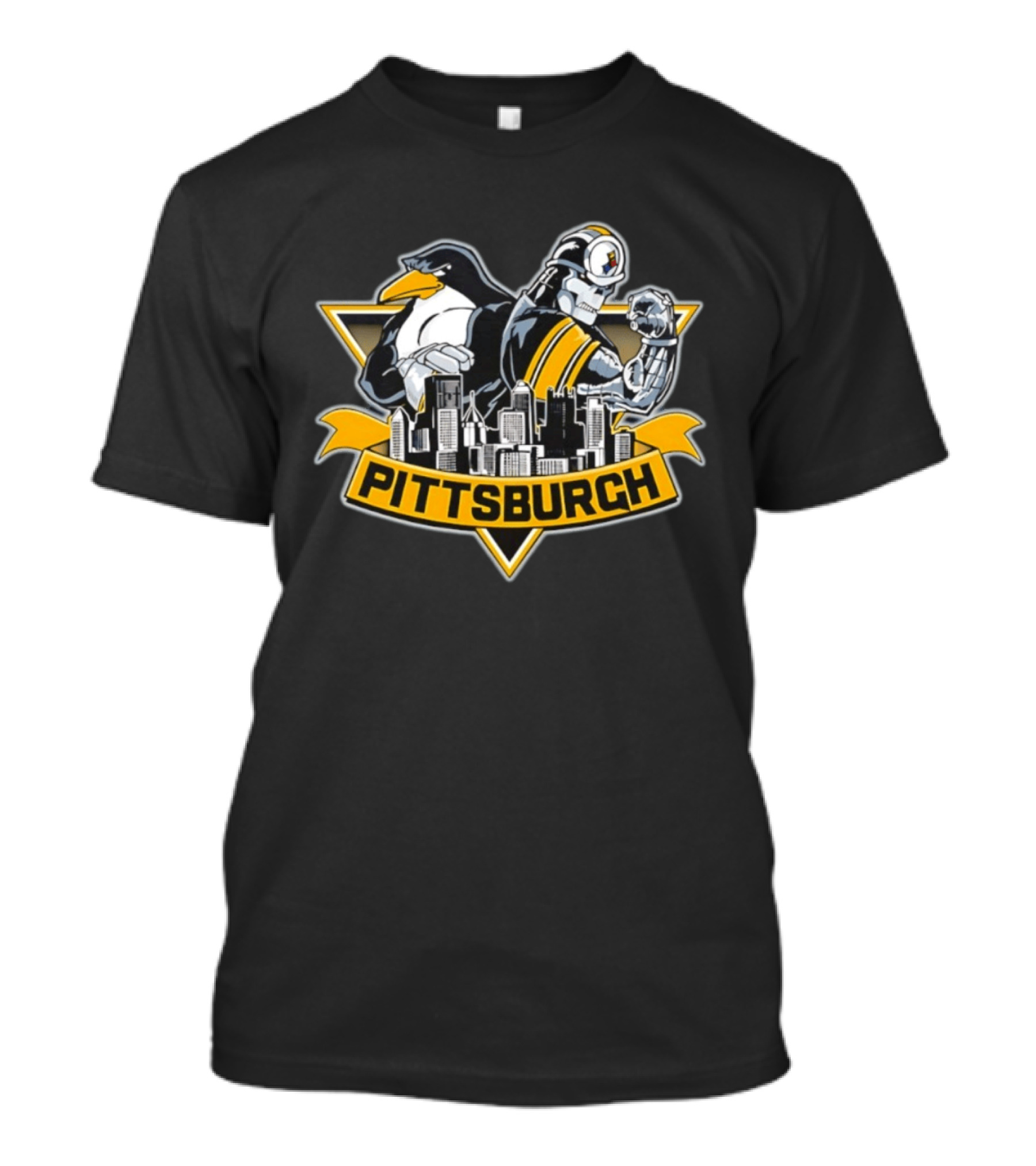 Pittsburgh Penguins Steelers City Skyline 2026 T-Shirt