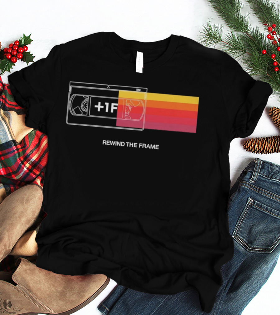 Rewind The Frame Retro VHS Tape 80s Aesthetic T-Shirt