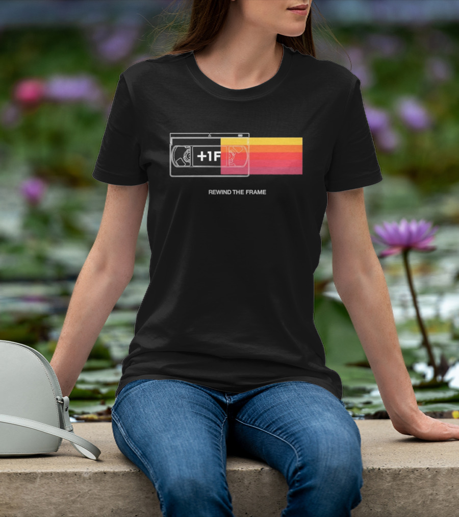 Rewind The Frame Retro VHS Tape 80s Aesthetic T-Shirt