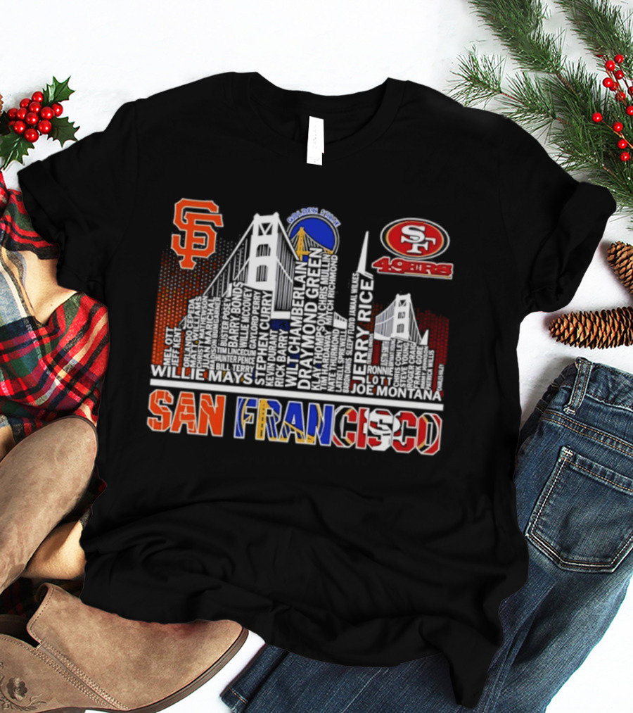 San Francisco Giants Warriors 49ers Skyline T-Shirt