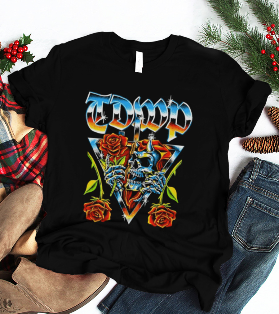 TDWP Devil Skull Roses Metalcore Band T-Shirt