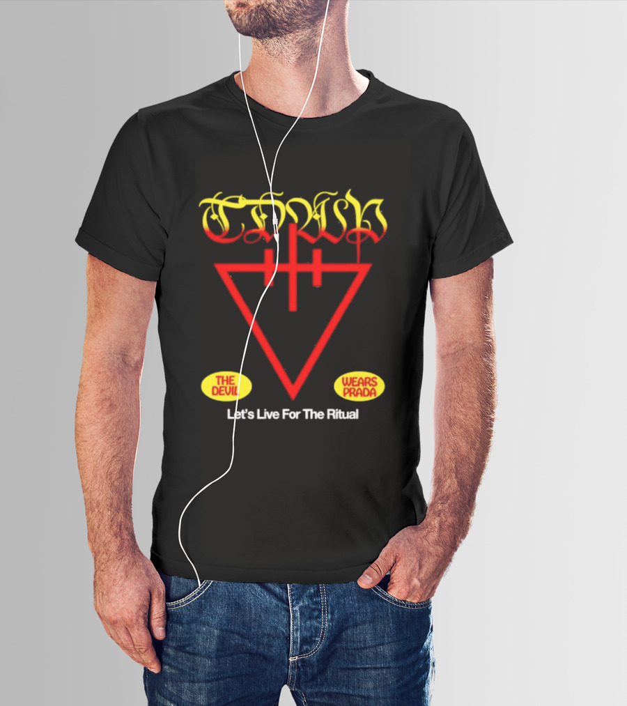 The Devil Wears Prada Ritual Inverted Triangle Symbol Let's Live For The Ritual T-Shirt