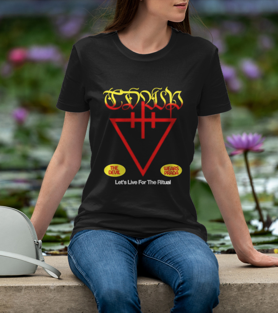 The Devil Wears Prada Ritual Inverted Triangle Symbol Let's Live For The Ritual T-Shirt