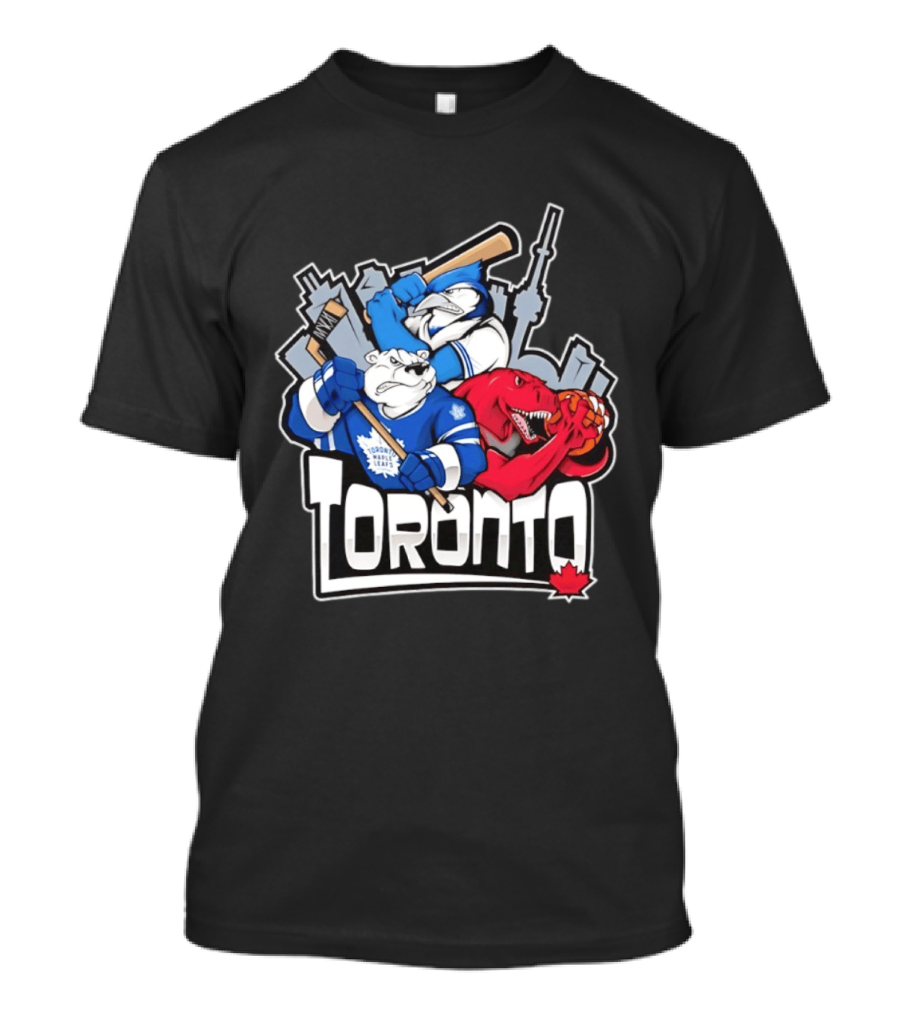 Toronto Maple Leafs Blue Jays Raptors Skyline 2026 T-Shirt