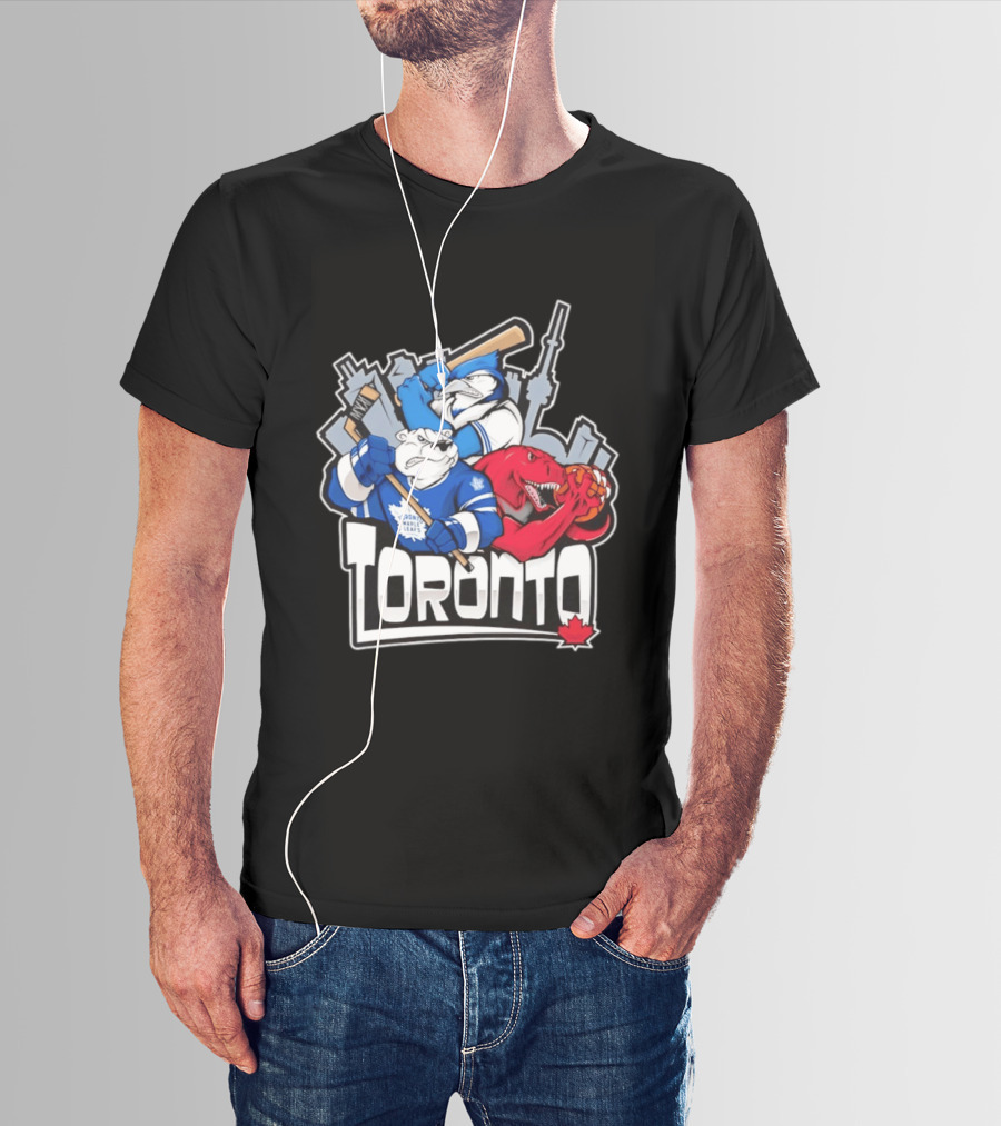 Toronto Maple Leafs Blue Jays Raptors Skyline 2026 T-Shirt