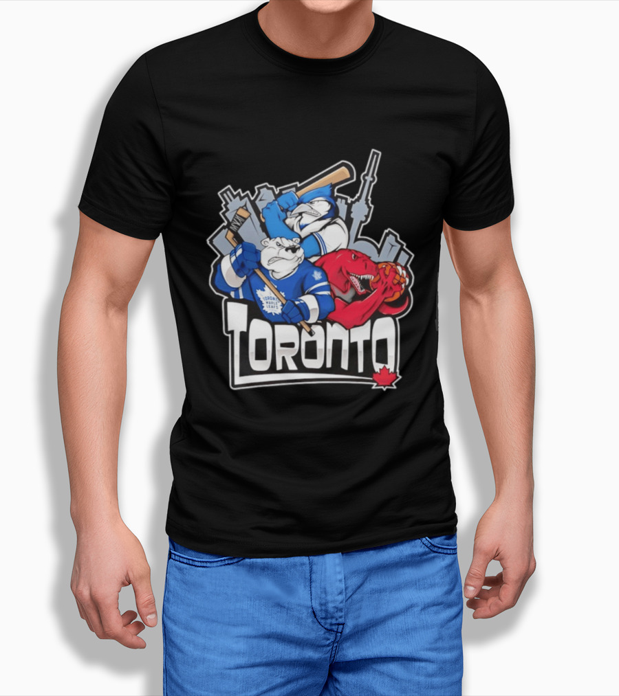Toronto Maple Leafs Blue Jays Raptors Skyline 2026 T-Shirt