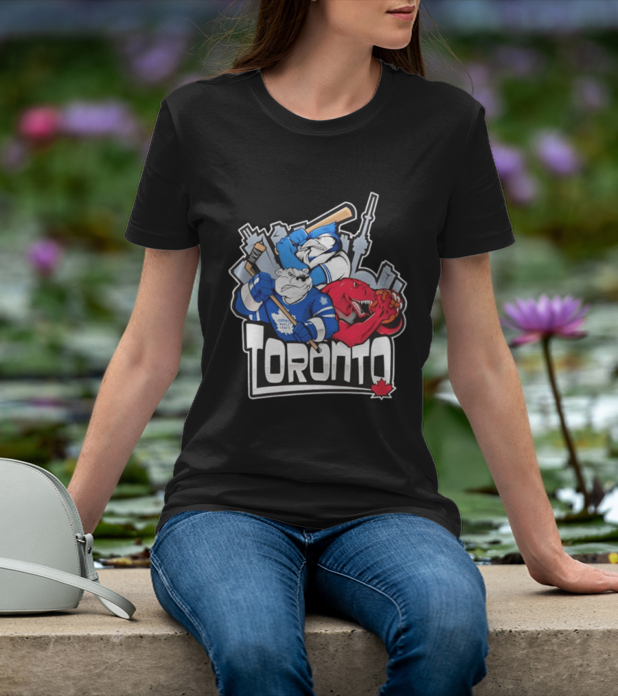 Toronto Maple Leafs Blue Jays Raptors Skyline 2026 T-Shirt