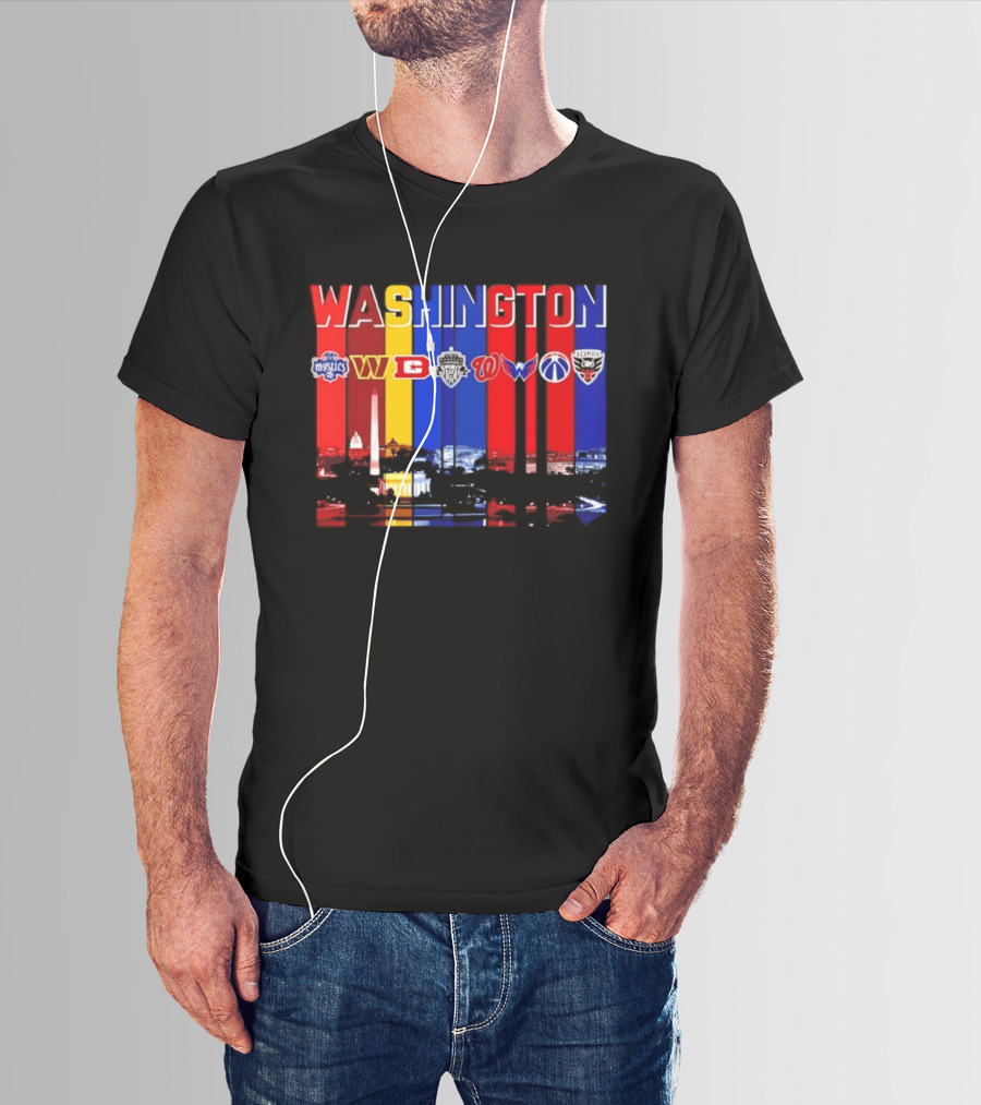 Washington Mystics Commanders Spirit Nationals Wizards DC United T-Shirt
