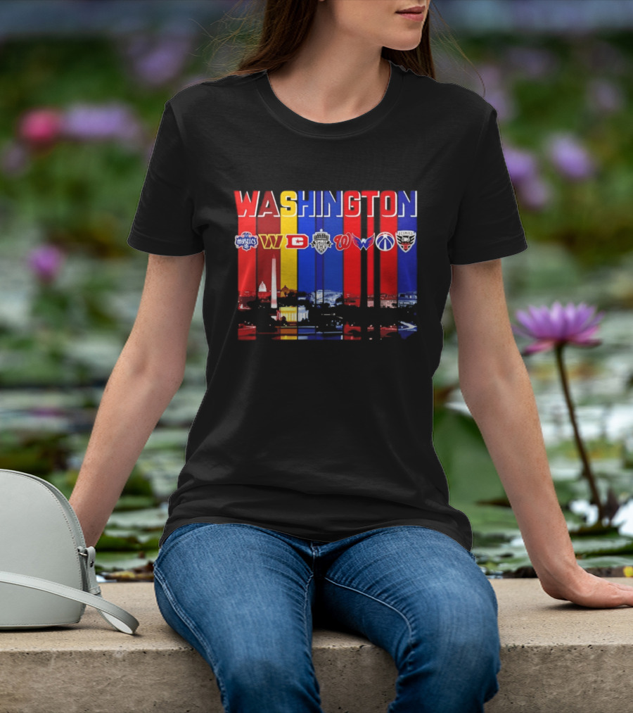 Washington Mystics Commanders Spirit Nationals Wizards DC United T-Shirt