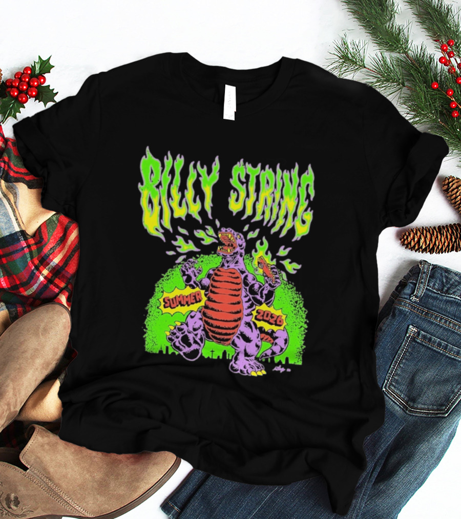 Billy Strings Summer 2026 Terrible Lizard Monster Concert Tour Neon Comic T-Shirt