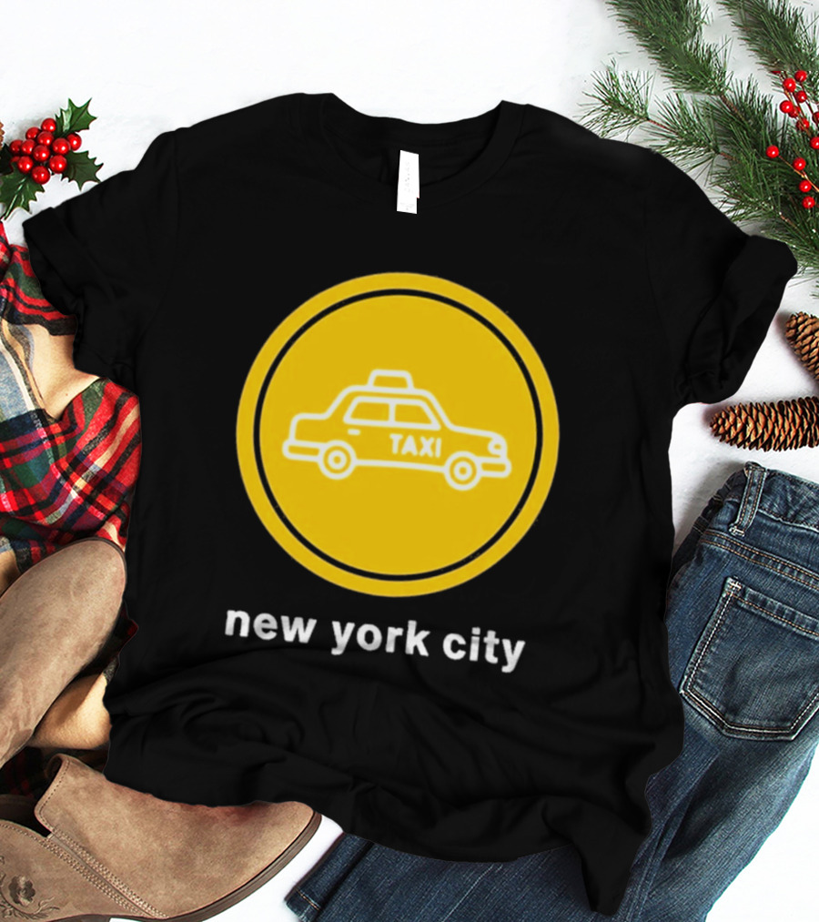 New York City Taxi Cab Blink 182 Iconic Yellow Circle T-Shirt