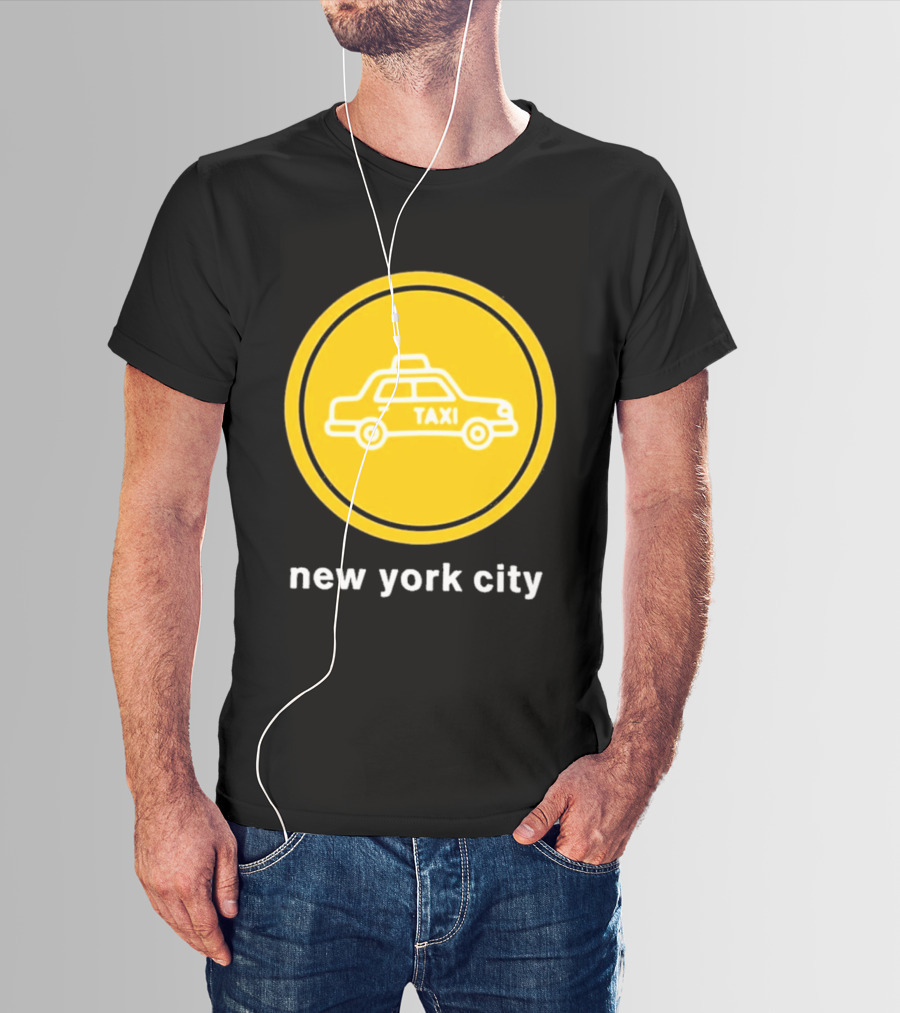 New York City Taxi Cab Blink 182 Iconic Yellow Circle T-Shirt