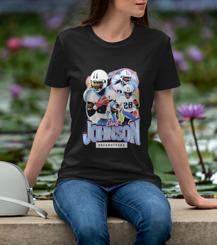 Chris Johnson NFL Dreamathon Tennessee Titans Football 28 T-Shirt
