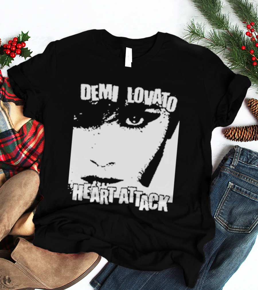 Demi Lovato Heart Attack Anniversary Face T-Shirt