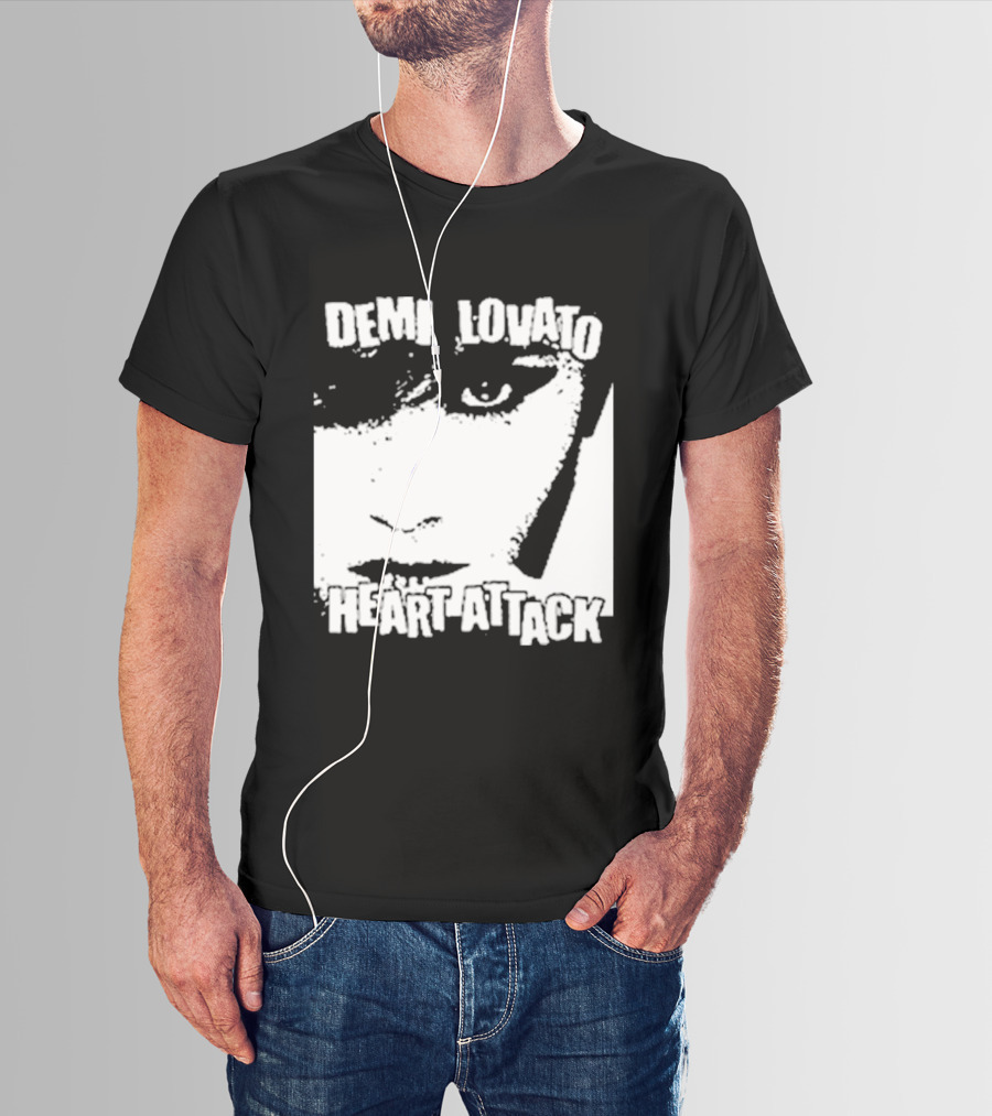 Demi Lovato Heart Attack Anniversary Face T-Shirt