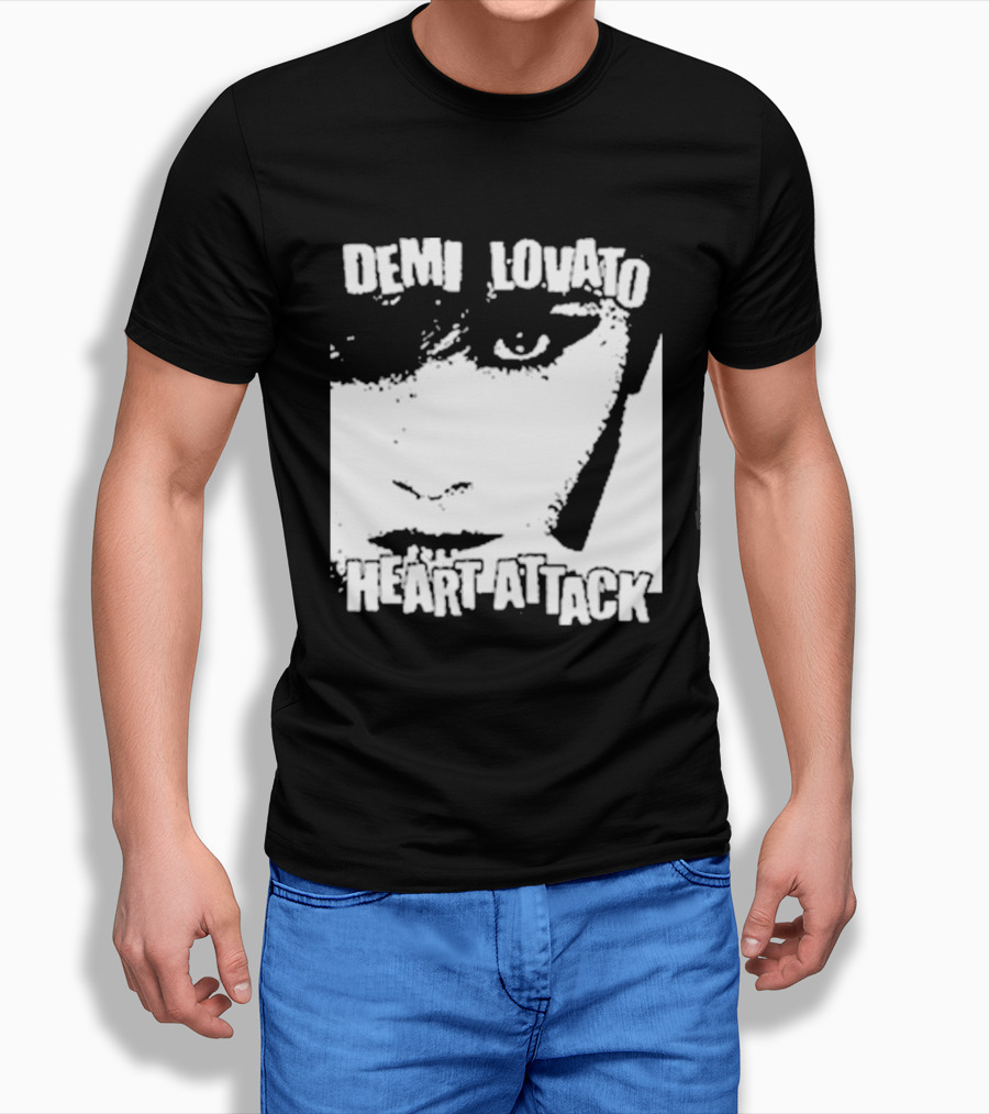 Demi Lovato Heart Attack Anniversary Face T-Shirt
