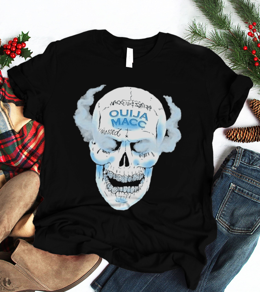 Ouija Macc Skull Blessed Trash Smoke Effect Design D 977 T-Shirt