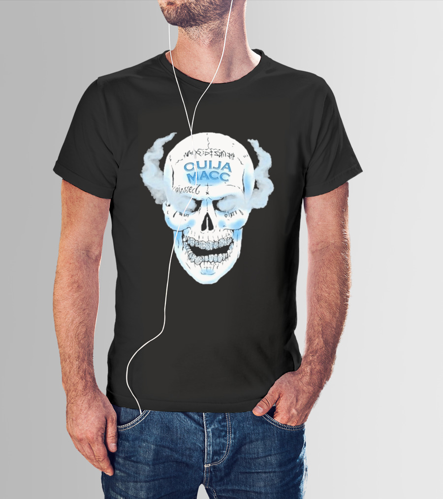 Ouija Macc Skull Blessed Trash Smoke Effect Design D 977 T-Shirt