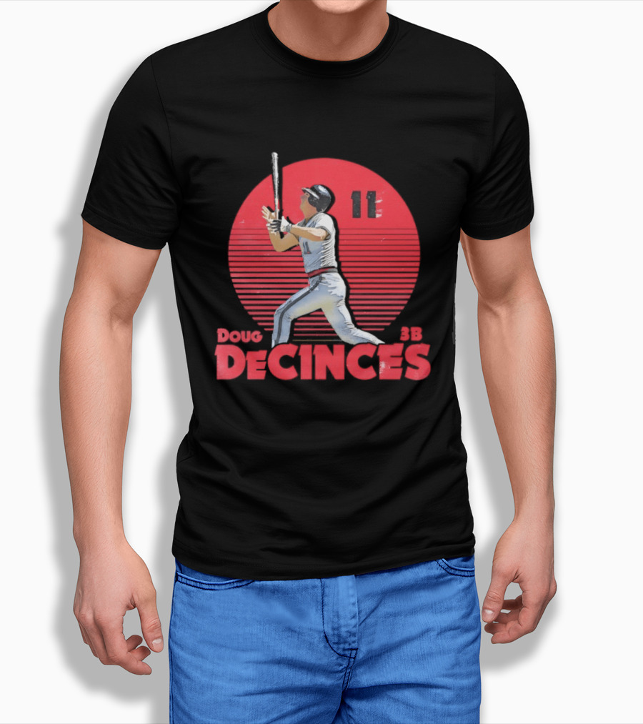 Doug DeCinces 11 California Angels Baseball Legend Player Number T-Shirt