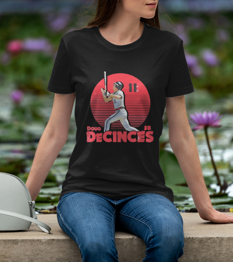 Doug DeCinces 11 California Angels Baseball Legend Player Number T-Shirt