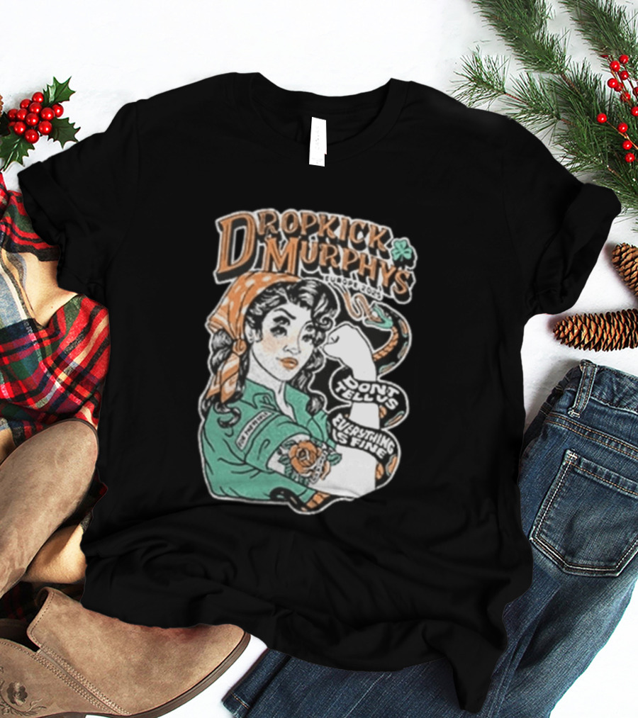 Dropkick Murphys Europe 2025 Tour Don't Tell Us Everything Is Fine Snake T-Shirt