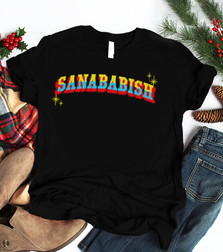 Sanababish Retro Colorful Starburst T-Shirt