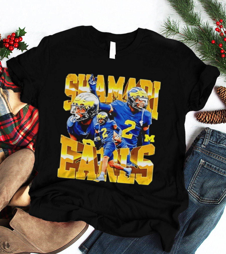 Shamari Earls 2 Michigan Wolverines NCAA Football Player Sports Fan Gear T-Shirt