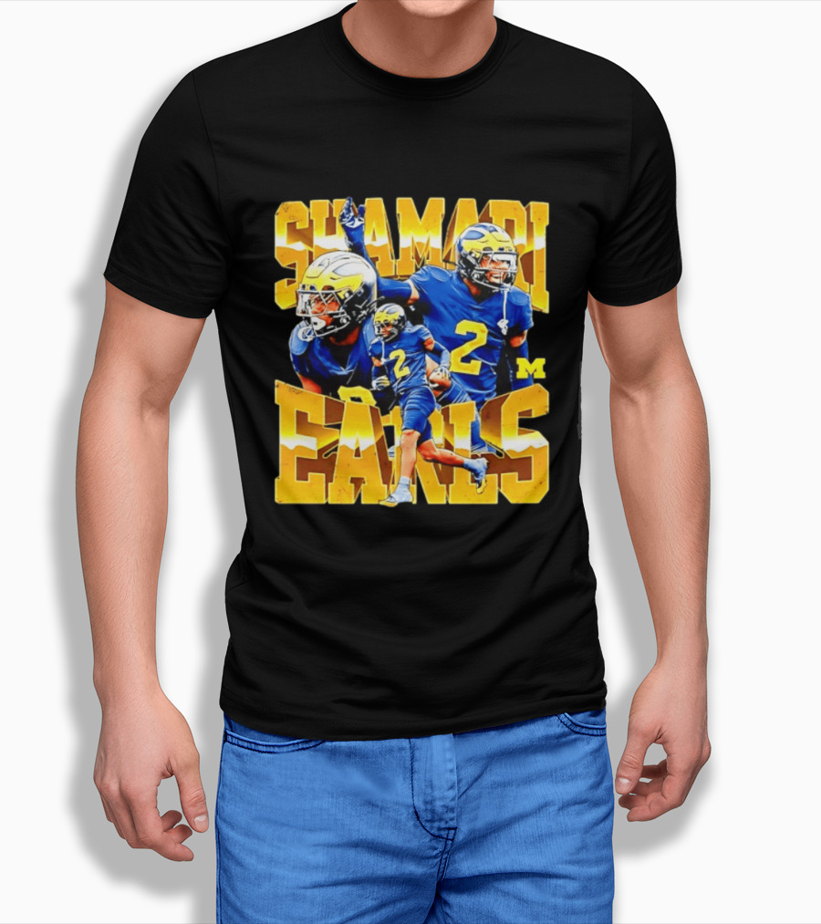 Shamari Earls 2 Michigan Wolverines NCAA Football Player Sports Fan Gear T-Shirt