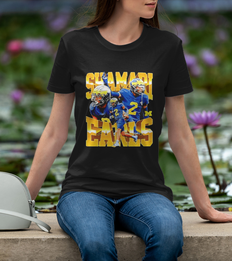 Shamari Earls 2 Michigan Wolverines NCAA Football Player Sports Fan Gear T-Shirt
